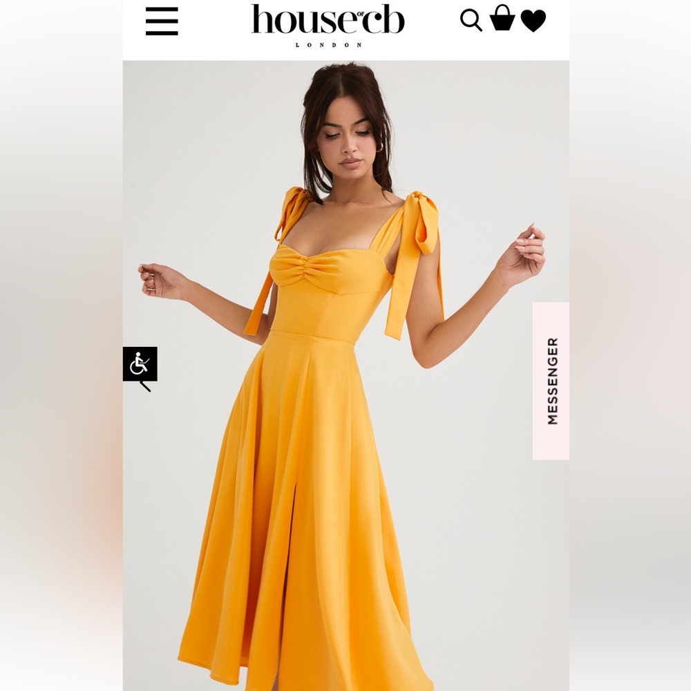 House of cb alicia tangerine dress